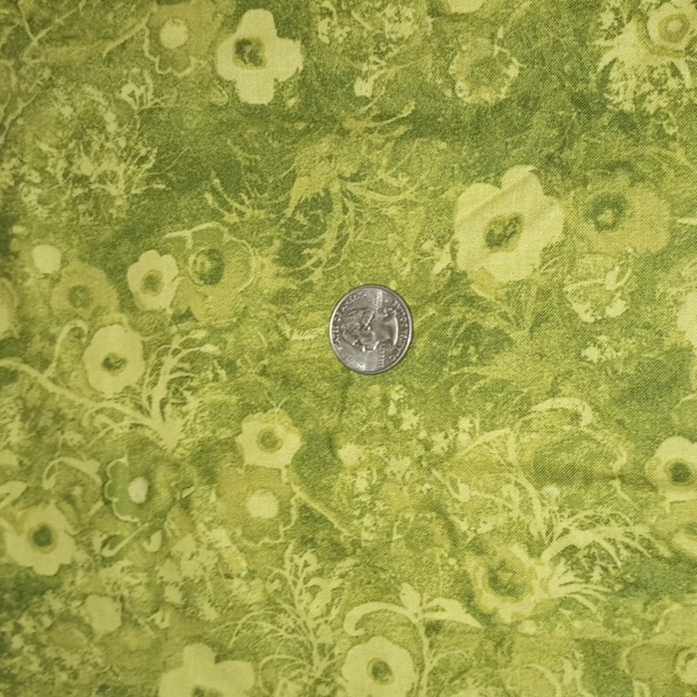 2/$20 .47yd Sweet Escape SWEE 537 G P&B Textiles Green Floral Quilting Fabric